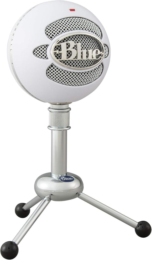 Blue Snowball iCE USB Microphone for PC, Mac, Gaming, Recording, Streaming, Podcasting, with Cardioid Condenser Mic Capsule, Adjustable Desktop Stand and USB cable