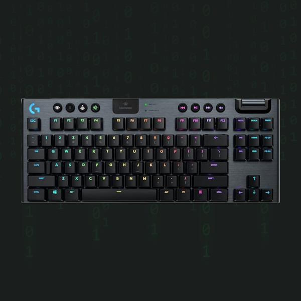 Logitech G915 Tkl Tenkeyless Lightspeed Wireless Rgb Mechanical Gaming Keyboard, Low Profile Switch Options, Lightsync Rgb, Advanced Wireless And Bluetooth Support - US - Tactile Switch