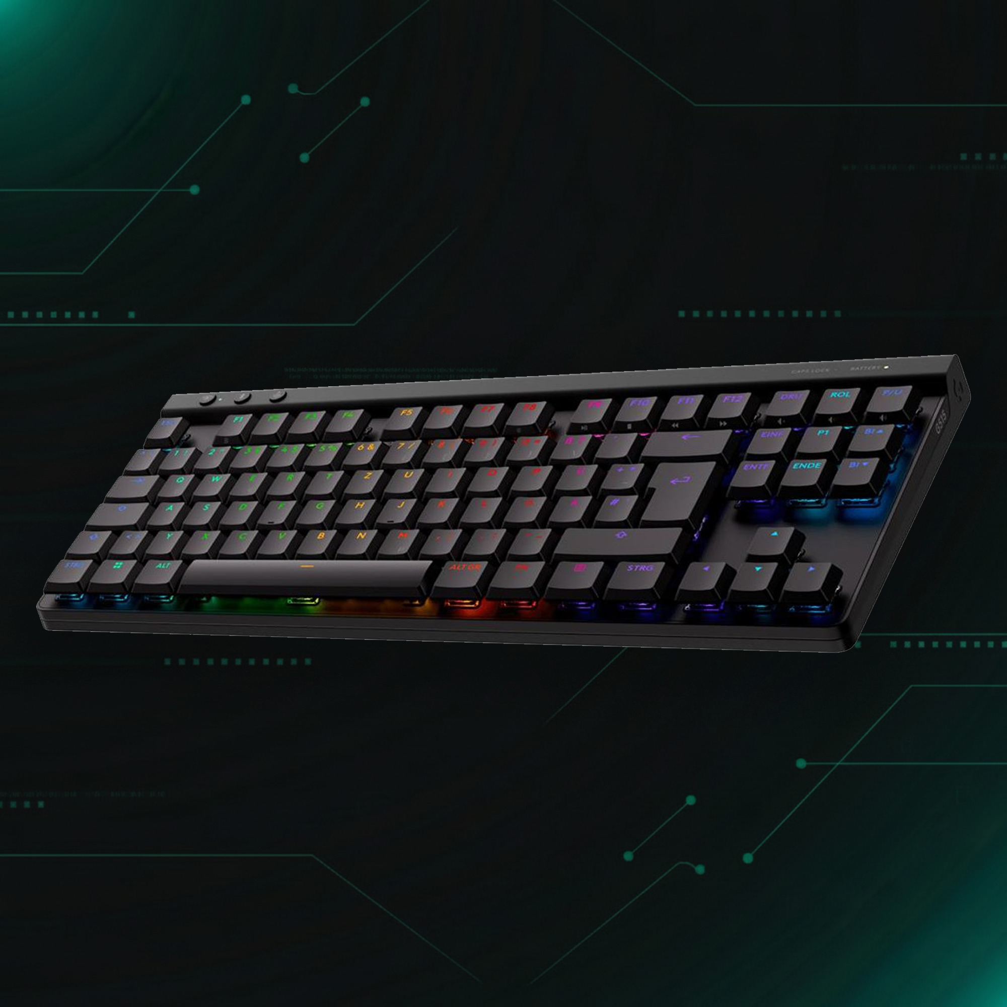 Logitech G515 TKL Wireless RGB Mechanical Gaming Keyboard – Open Box | لوحة المفاتيح الميكانيكية اللاسلكية لوجيتك G515 TKL بإضاءة RGB – مفتوح الصندوق