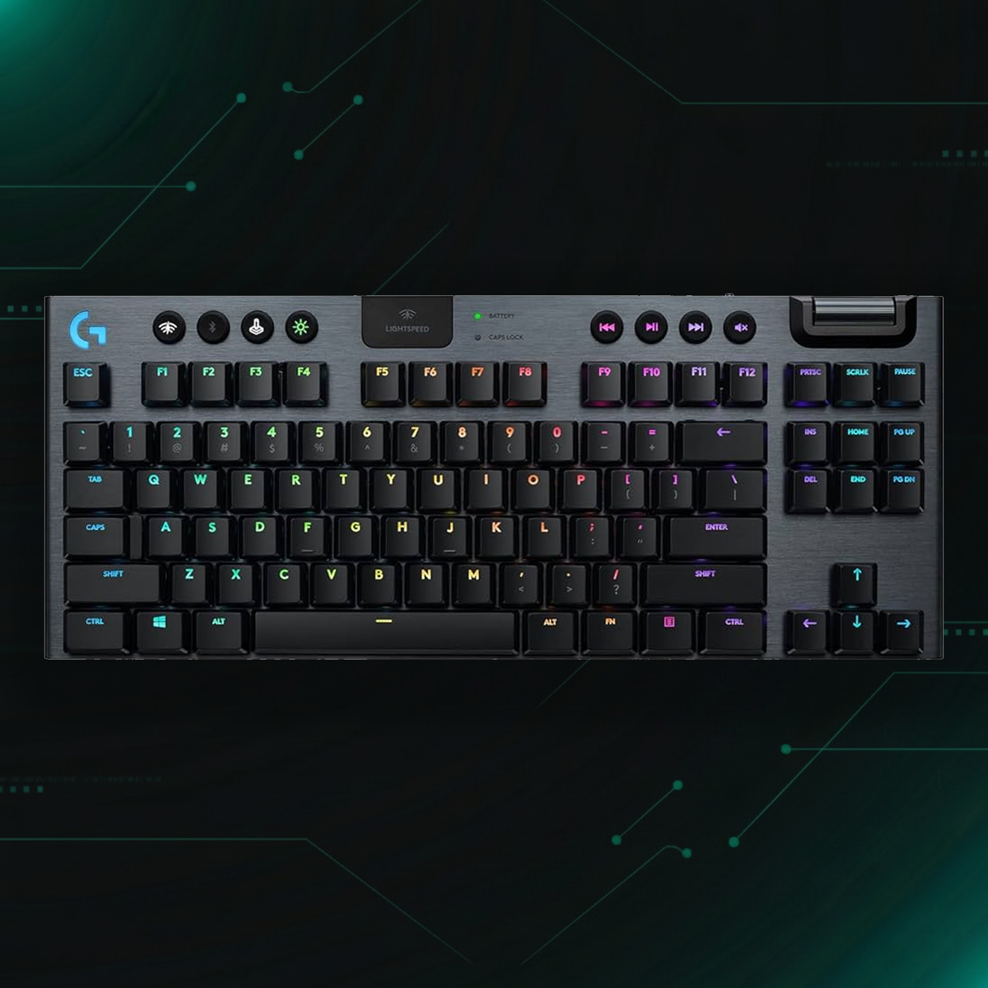 Logitech G915 TKL Wireless RGB Mechanical Gaming Keyboard – Open Box | لوحة المفاتيح الميكانيكية اللاسلكية لوجيتك G915 TKL بإضاءة RGB – مفتوح الصندوق