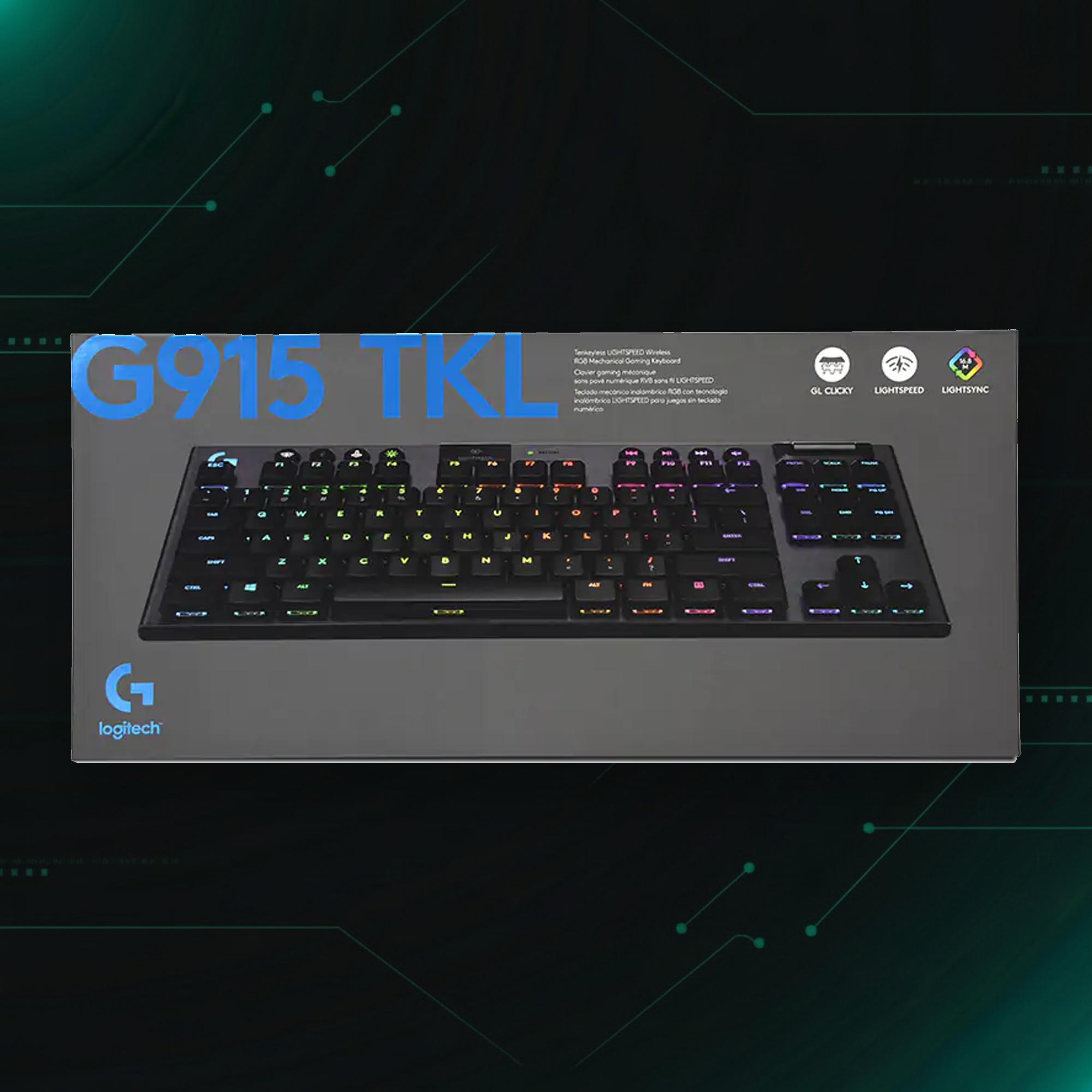 Logitech G915 TKL Wireless RGB Mechanical Gaming Keyboard – Open Box | لوحة المفاتيح الميكانيكية اللاسلكية لوجيتك G915 TKL بإضاءة RGB – مفتوح الصندوق