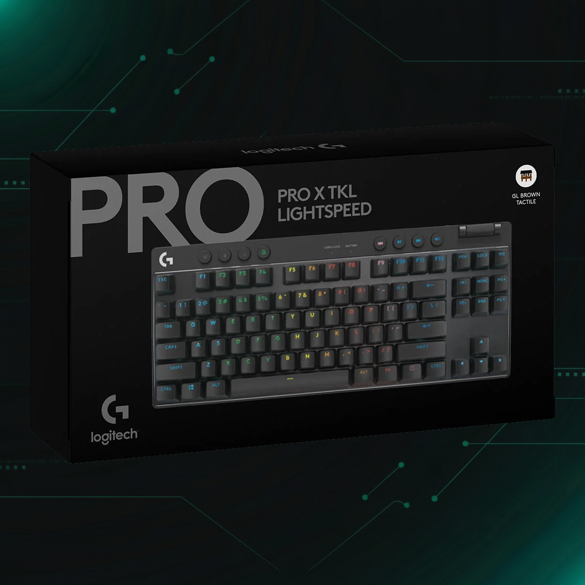 Logitech G Pro X TKL Wireless RGB Mechanical Gaming Keyboard – Open Box | لوحة المفاتيح الميكانيكية اللاسلكية لوجيتك G Pro X TKL بإضاءة RGB – مفتوح الصندوق